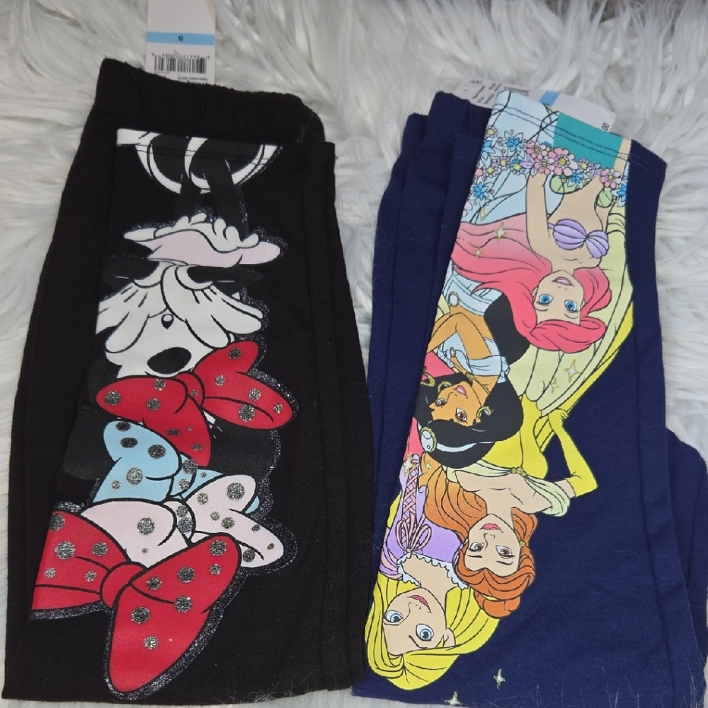 🆕️Lot of 2 disney girls Leggings- size 5